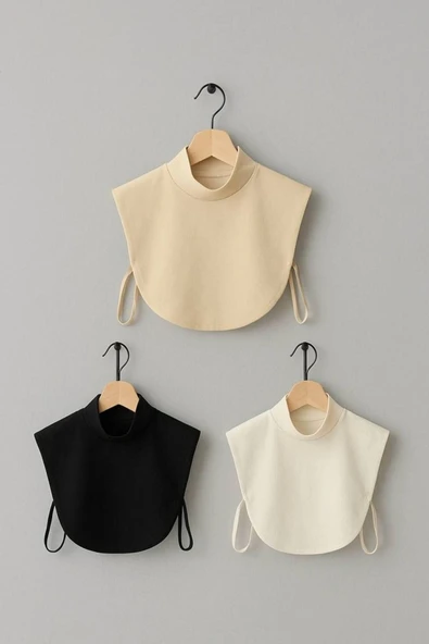 FLORA TEKSTİL 3-ADET Boyunluk BEJ- SİYAH - EKRU - BYK090925 ŞAL ürün görseli