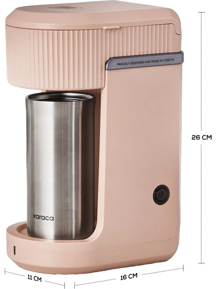 KARACA Mono Personal Filtre Kahve Makinesi ve Inox Kişisel Termos Hediyeli Beige - Resim 2