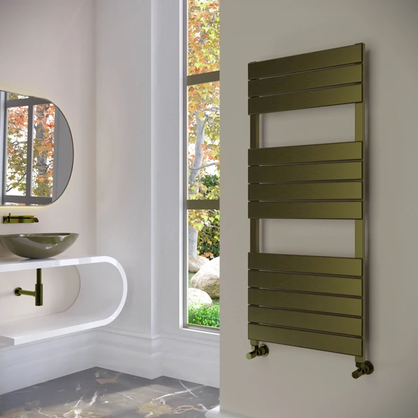 Lojimax Alüminyum Dekoratif Havlupan Zeus Plus 1170x500mm 12 Dilim Bronz Fırçalı Eloksal |834 W Yüksek Isıl Güç | 5 Yıl Üretici Garantisi ürün görseli