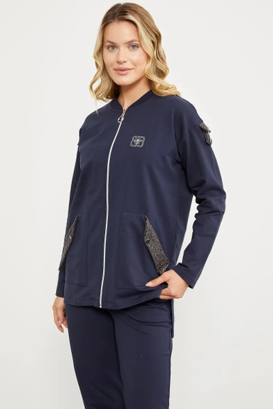 23K2238-76221 SEMENTA SİM KUMAŞ KOMBİNLİ EŞOFMAN TAKIM - Resim 9