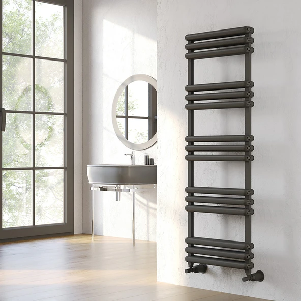 Lojimax Alüminyum Dekoratif Havlupan Vero 1500x500mm 15 Dilim Dokulu Antrasit Gri|1697 W Yüksek Isıl Güç | 5 Yıl Üretici Garantisi ürün görseli