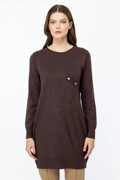 45356 ONTEKS CEP ÇİFT DÜĞMELİ GENİŞ YAKA BLUZ ürün görseli