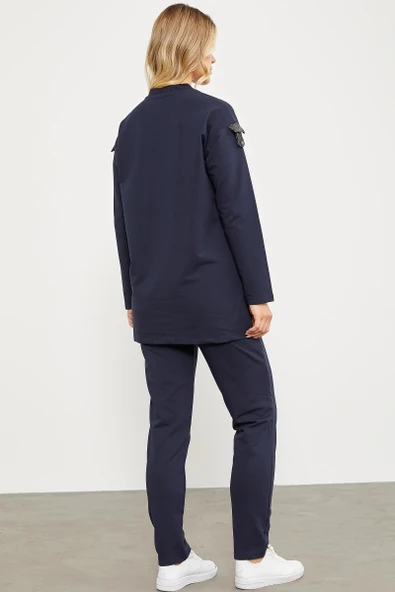 23K2238-76221 SEMENTA SİM KUMAŞ KOMBİNLİ EŞOFMAN TAKIM - Resim 8