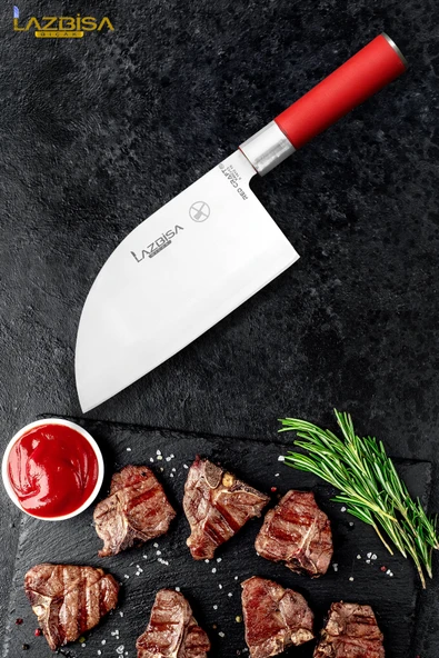 Red Craft Serisi Mutfak Bıçak Almazan Şef Bıçağı Et Ekmek Sebze Salata Şef Bıçağı HDS-43 ürün görseli 1