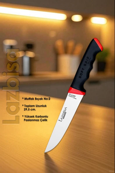 Soft Serisi Mutfak Bıçak Seti Et Ekmek Sebze Pizza Salata Börek Şef Bıçağı 5 Li Set HDS-17 - Resim 4