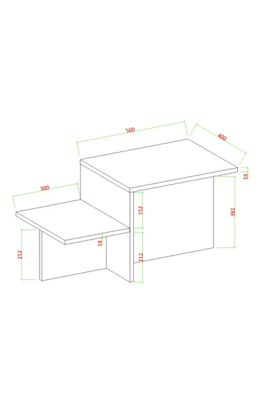 AYMOBSAN Elit Sehpa, Orta Sehpa, Yan Sehpa, Atlantik Çam - Resim 4