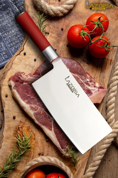 Red Craft Serisi Mutfak Bıçak Uzakdoğu Şef Bıçağı Et Ekmek Sebze Salata Şef Bıçağı HDS-37 ürün görseli 1