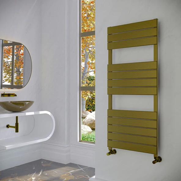 Lojimax Alüminyum Dekoratif Havlupan Zeus Plus 1400x500mm 15 Dilim Bronz Fırçalı Eloksal |1029 W Yüksek Isıl Güç | 5 Yıl Üretici Garantisi ürün görseli