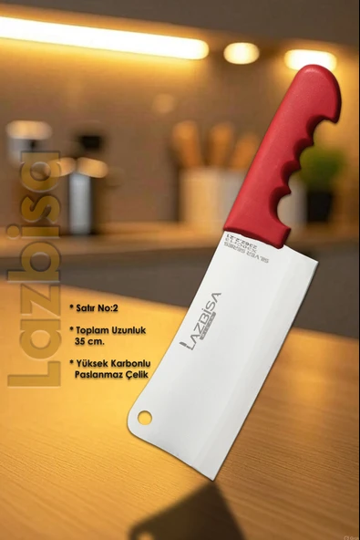 Silver Serisi Mutfak Bıçak Et Kemik Satırı Mutfak Bıçak Satırı HDS-65 - Resim 2