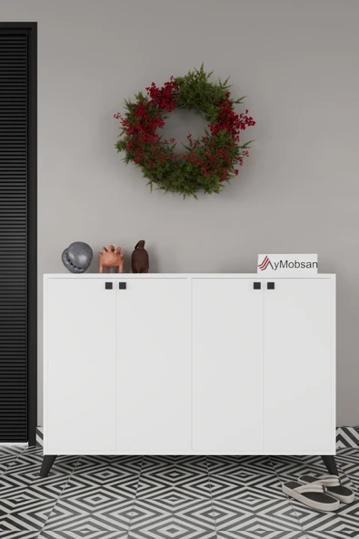 AYMOBSAN Artemis 4 Raflı 3 Kapaklı Ayakkabılık ürün görseli