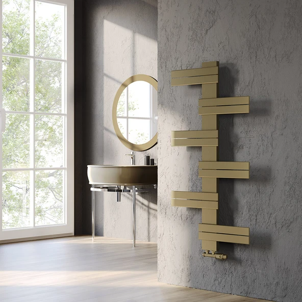 Lojimax Alüminyum Dekoratif Havlupan Ida 1425x600 mm 14 Dilim Mat Bronz|926 W Yüksek Isıl Güç | 5 Yıl Üretici Garantisi ürün görseli