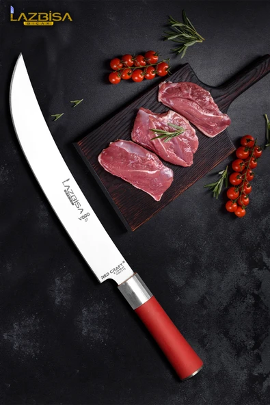 Red Craft Serisi Mutfak Bıçak Vodo Şef Bıçağı Et Ekmek Sebze Salata Şef Bıçağı HDS-41 ürün görseli 1