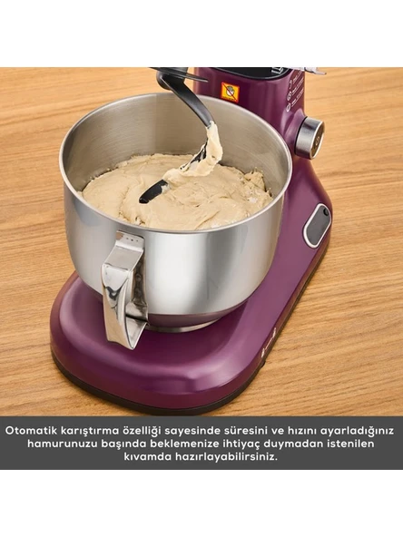 KARACA Pro Artisan Zaman Ayarlı Tartılı Mutfak Şefi Royal Berry 1600 W 5 Litre - Resim 4