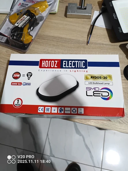 AYDOS-20 LED Armatür – 20W, 2000 Lümen, IP65, SMD LED, Suya ve Toza Dayanıklı Dış Mekan Aydınlatma - Resim 2