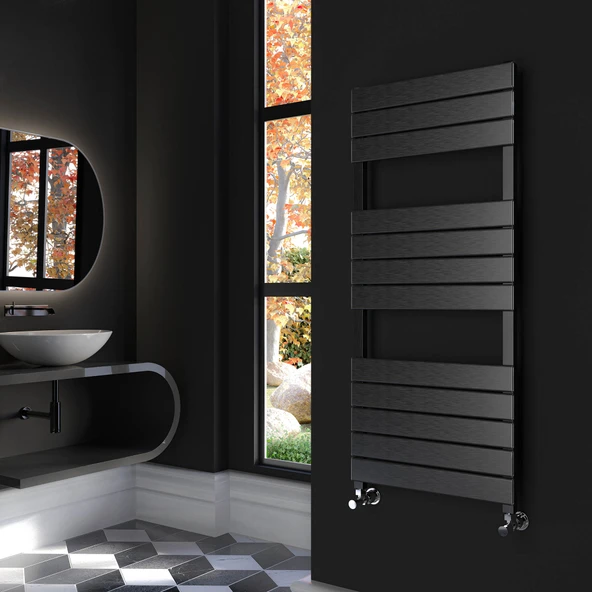 Lojimax Alüminyum Dekoratif Havlupan Zeus Plus 1750x500mm 18 Dilim Siyah Fırçalı Eloksal |1248 W Yüksek Isıl Güç | 5 Yıl Üretici Garantisi ürün görseli