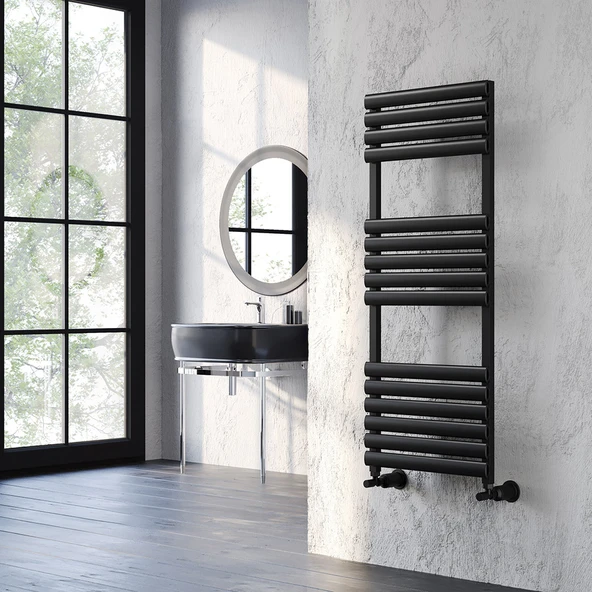 Lojimax Alüminyum Dekoratif Havlupan Talia Plus 1550x500mm 18 Dilim Dokulu Siyah|1501 W Yüksek Isıl Güç | 5 Yıl Üretici Garantisi ürün görseli