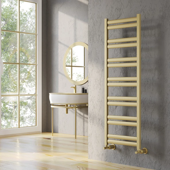 Lojimax Alüminyum Dekoratif Havlupan Viola Style 1000x500mm 7 Dilim Parlak Altın Rengi Eloksal|448 W Yüksek Isıl Güç | 5 Yıl Üretici Garantisi ürün görseli