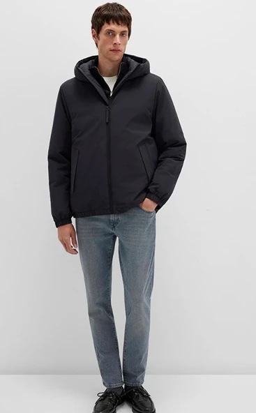 Mavi 0110617 Kapüşonlu Erkek Mont - Resim 3