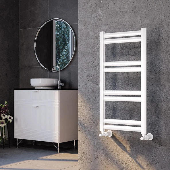 Lojimax Alüminyum Dekoratif Havlupan Poyraz Line 700x500mm 6 Dilim Dokulu Beyaz|371 W Yüksek Isıl Güç | 5 Yıl Üretici Garantisi ürün görseli