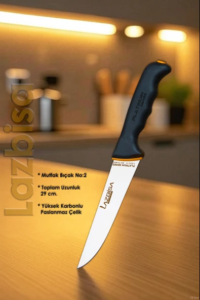 Platinum Serisi Mutfak Bıçak Seti Et Ekmek Sebze Salata Börek Şef Bıçağı 3 Lü Set HDS-55 - Resim 4