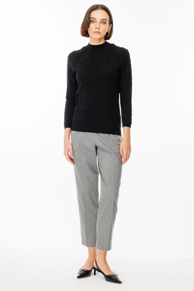 47384 ONTEKS CORSPAN ÖRGÜLÜ UZUNKOL TRİKO KAZAK ürün görseli