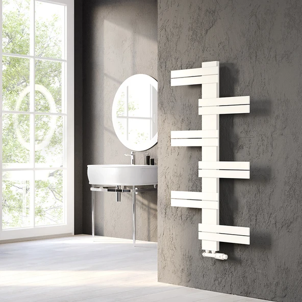 Lojimax Alüminyum Dekoratif Havlupan Ida 1425x600 mm 14 Dilim Mat Beyaz|926 W Yüksek Isıl Güç | 5 Yıl Üretici Garantisi ürün görseli