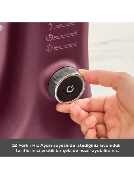 KARACA Pro Artisan Zaman Ayarlı Tartılı Mutfak Şefi Royal Berry 1600 W 5 Litre - Resim 5