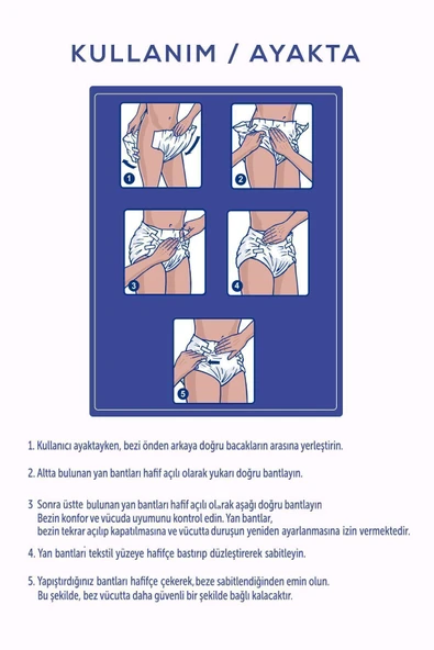 Moly Bel Bantlı Hasta Bezi Xlarge 30'lu X 3 Adet - Resim 3