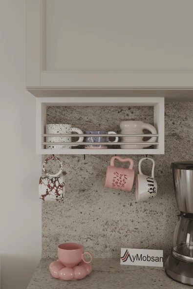 AYMOBSAN Trend Kupa Standı, Bardak Tutucu, Kupa, Fincan Askılığı Çok Amaçlı Raf 45 CM ürün görseli