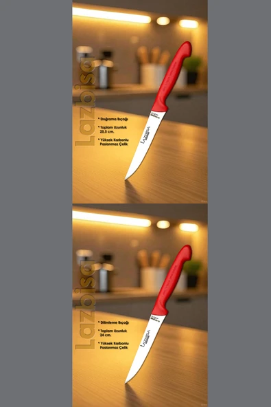 Silver Serisi Çantalı 5 Li Mutfak Bıçak Seti Gastronomi Mutfak Bıçak Seti HDS-73 - Resim 4