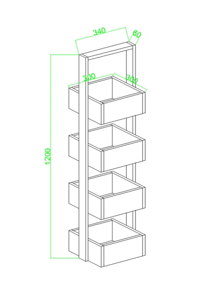 AYMOBSAN Multi Çok Amaçlı Banyo Rafı, Mutfak Rafı, Sepetli Çok Amaçlı Raf, 4 Raflı 120 CM - Resim 4