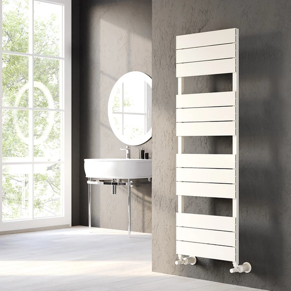 Lojimax Alüminyum Dekoratif Havlupan Benoit 700x500mm 6 Dilim Dokulu Beyaz|612 W Yüksek Isıl Güç | 5 Yıl Üretici Garantisi ürün görseli