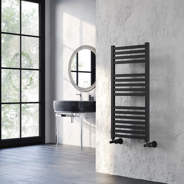 Lojimax Alüminyum Dekoratif Havlupan Perla 1200x500mm 20 Dilim Dokulu Siyah|903 W Yüksek Isıl Güç | 5 Yıl Üretici Garantisi ürün görseli