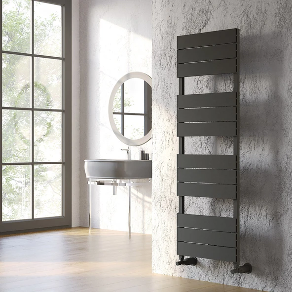 Lojimax Alüminyum Dekoratif Havlupan Benoit 1500x500mm 12 Dilim Dokulu Antrasit Gri|1247 W Yüksek Isıl Güç | 5 Yıl Üretici Garantisi ürün görseli