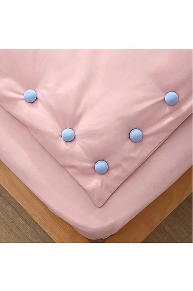 12 Adet Çarşaf Yorgan Kılıfı Sabitleme İğnesi Düğmeli Klipsi Sabitleyici Mavi - Resim 2