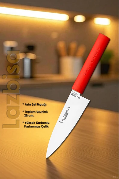 Asia Serisi Mutfak Bıçak Seti Et Ekmek Sebze Salata Suşi Sivri Şef Bıçağı 2 Li Set HDS-27 - Resim 3