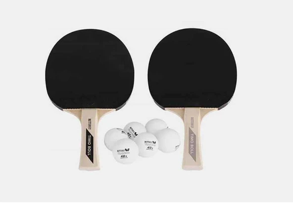 Butterfly Timo Boll 2 Raket 6 Top Masa Tenisi Raket Seti 85106 - Resim 2