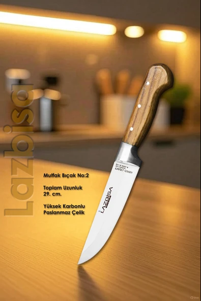 Hand Craft Mutfak Bıçak Seti Et Ekmek Sebze Salata Börek Bıçağı 2 Li Set HDS-28 - Resim 3