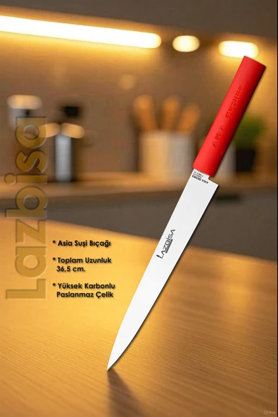 Asia Serisi Mutfak Bıçak Seti Et Ekmek Sebze Salata Suşi Sivri Şef Bıçağı 2 Li Set HDS-27 - Resim 2