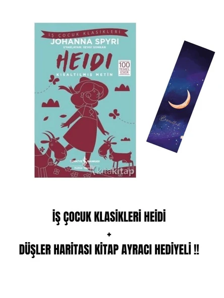 İŞ ÇOCUK KLASİKLERİ HEİDİ + DÜŞLER HARİTASI KİTAP AYRACI HEDİYELİ !! ürün görseli