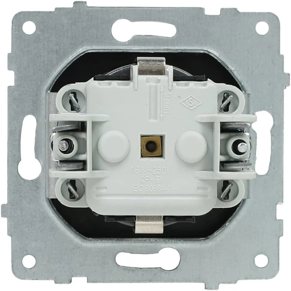 Quantum Siyah Topraklı Priz (ovivo) Çerçeve Hariçtir. - Resim 3