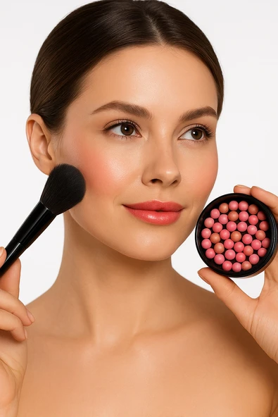 Gabrini Top Allık 302 – Pembe Bronz Işıltılı Allık Pudrası - Resim 3