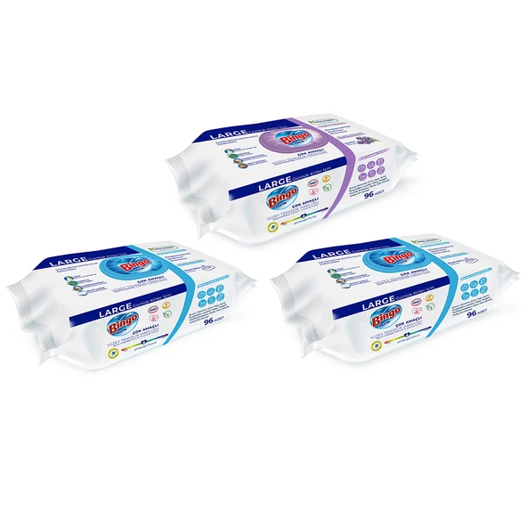 Bingo Yüzey Temizlik Havlusu 2 Beyaz Sabun + 1 Lavanta (288 Yaprak) - Resim 2