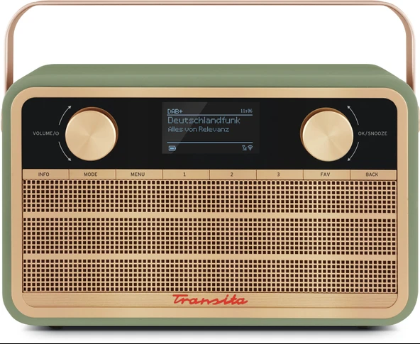 TechniSat Transita 121 IR DAB+ FM Radyo | Bluetooth, Dahili Şarjlı Batarya, Retro Tasarım ürün görseli