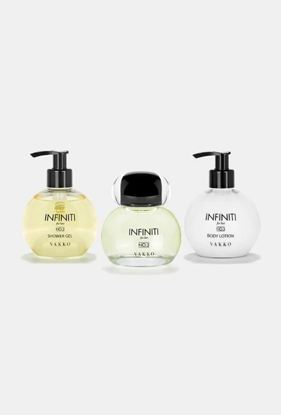 Vakko Infiniti For Her No.3 Edp 100 Ml 3'lü Kadın Parfüm Set ürün görseli 1