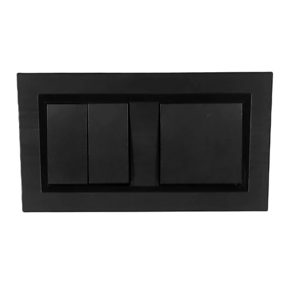 Quantum Siyah Komütatör (ikili Anahtar)+anahtar 2'li Set (ovivo) ürün görseli