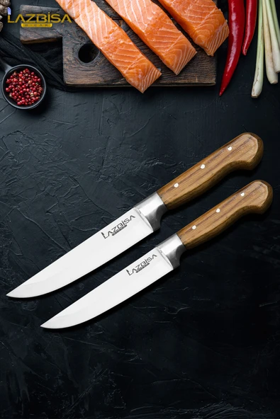 Hand Craft Mutfak Bıçak Seti Et Ekmek Sebze Salata Börek Bıçağı 2 Li Set HDS-28 ürün görseli 1