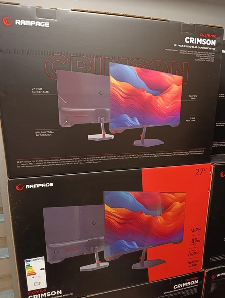 Rampage Crimson 27' 200hz 0.5ms Fast Ips Full Hd Freesync/g-sync Pc Gaming Monitör - Resim 5