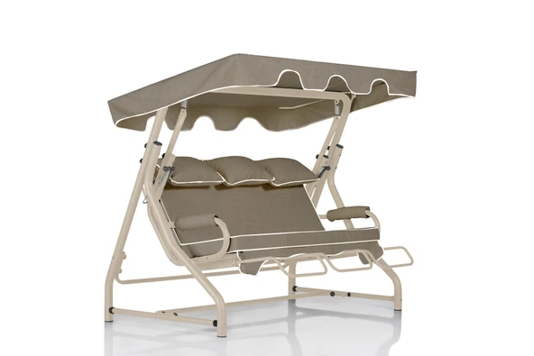 Salvia 3 Kişilik Bahçe Balkon Salıncağı - Kum Rengi / Panama Bej ürün görseli