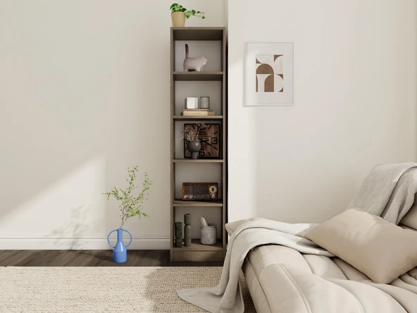 5 Bölmeli Kitaplık Antrasitmeşe Renk ürün görseli 1